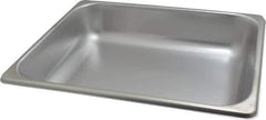 VOLLRATH - Rectangular, Chrome Stainless Steel Food Pan - 2-1/2" High x 10.4" Wide x 12.8" Long - Industrial Tool & Supply