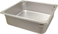 VOLLRATH - Rectangular, Chrome Stainless Steel Food Pan - 4" High x 12.8" Wide x 13.9" Long - Industrial Tool & Supply