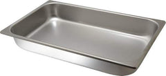 VOLLRATH - Rectangular, Chrome Stainless Steel Food Pan - 2-1/2" High x 9.8" Wide x 16.4" Long - Industrial Tool & Supply