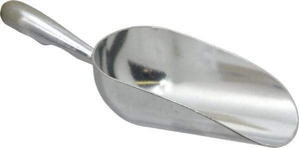 VOLLRATH - 5 oz Silver Cast Aluminum Round Bottom Scoop - 2.4" Wide Bowl, 2-1/2" Handle Length, 7.1" OAL - Industrial Tool & Supply