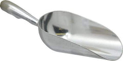 VOLLRATH - 5 oz Silver Cast Aluminum Round Bottom Scoop - 2.4" Wide Bowl, 2-1/2" Handle Length, 7.1" OAL - Industrial Tool & Supply