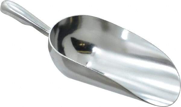 VOLLRATH - 12 oz Silver Cast Aluminum Round Bottom Scoop - 3.3" Wide Bowl, 3" Handle Length, 8.8" OAL - Industrial Tool & Supply