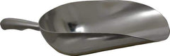 VOLLRATH - 40 oz Silver Cast Aluminum Round Bottom Scoop - 4.8" Wide Bowl, 3.6" Handle Length, 12.8" OAL - Industrial Tool & Supply