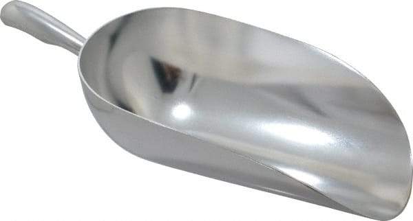 VOLLRATH - 86 oz Silver Cast Aluminum Round Bottom Scoop - 6.3" Wide Bowl, 4.3" Handle Length, 15.6" OAL - Industrial Tool & Supply