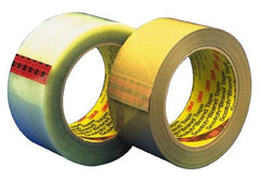 3M - 2" x 55 Yd Clear Hot Melt Adhesive Sealing Tape - Polypropylene Film Backing, 3.1 mil Thick - Industrial Tool & Supply