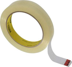 3M - 3/4" x 72 Yd Clear Acrylic Adhesive Packaging Tape - Vinyl Backing, 2.3 mil Thick, 28 Lb Tensile Strength, Series 600 - Industrial Tool & Supply