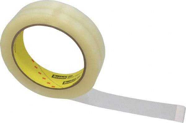3M - 1" x 72 Yd Clear Acrylic Adhesive Packaging Tape - Vinyl Backing, 2.3 mil Thick, 28 Lb Tensile Strength, Series 600 - Industrial Tool & Supply