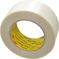 3M - 2" x 55 Yd Clear Rubber Adhesive Packaging Tape - Polypropylene Film Backing, 5.7 mil Thick, 150 Lb Tensile Strength, Series 8959 - Industrial Tool & Supply
