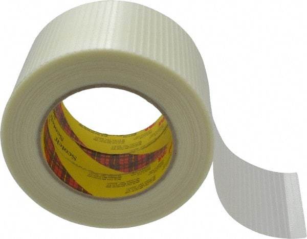 3M - 3" x 55 Yd Clear Rubber Adhesive Packaging Tape - Polypropylene Film Backing, 5.7 mil Thick, 150 Lb Tensile Strength, Series 8959 - Industrial Tool & Supply