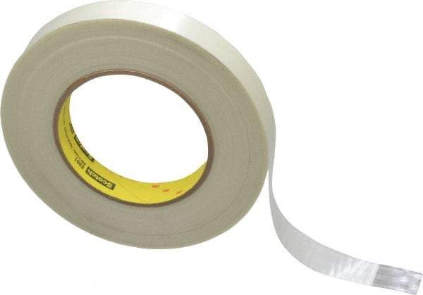 3M - 3/4" x 60 Yd Clear Rubber Adhesive Packaging Tape - Polypropylene Film Backing, 6.6 mil Thick, 380 Lb Tensile Strength, Series 8981 - Industrial Tool & Supply