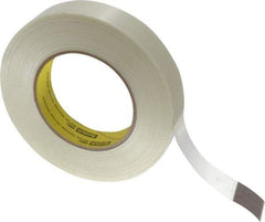 3M - 1" x 60 Yd Clear Rubber Adhesive Packaging Tape - Polypropylene Film Backing, 6.6 mil Thick, 380 Lb Tensile Strength, Series 8981 - Industrial Tool & Supply