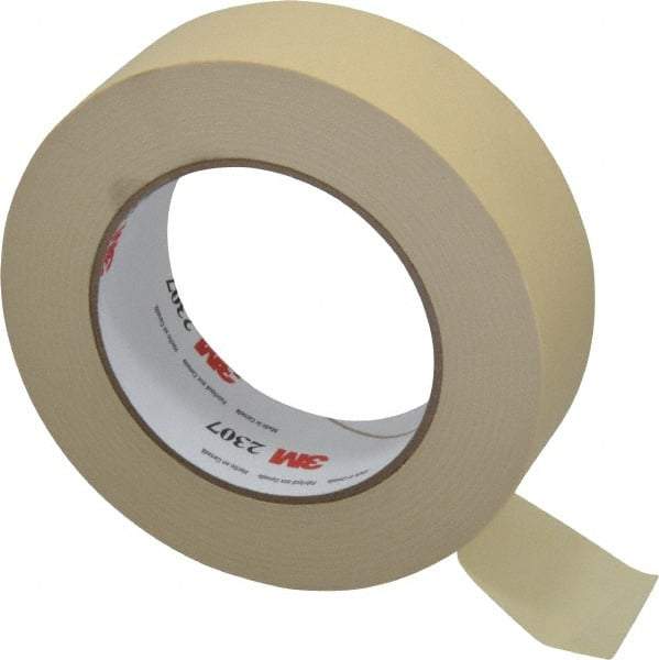 3M - 1-1/2" Wide x 60 Yd Long Tan Paper Masking Tape - Series 2307, 5.2 mil Thick, 23 In/Lb Tensile Strength - Industrial Tool & Supply