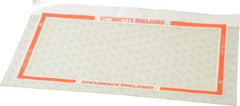 3M - 1,000 Piece, 10" Long x 6" Wide, Sheet - Documents Enclosed, Clear with Orange Border - Industrial Tool & Supply