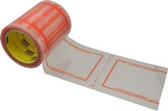 3M - 333 Piece, 6" Long x 5" Wide, Tape Roll - Document Enclosed, Clear with Orange Border - Industrial Tool & Supply