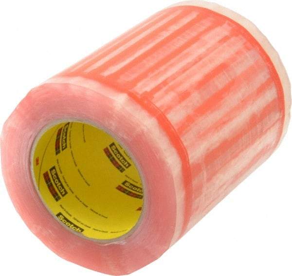 3M - 500 Piece, 8" Long x 6" Wide, Tape Roll - Document Enclosed, Clear with Orange Border - Industrial Tool & Supply