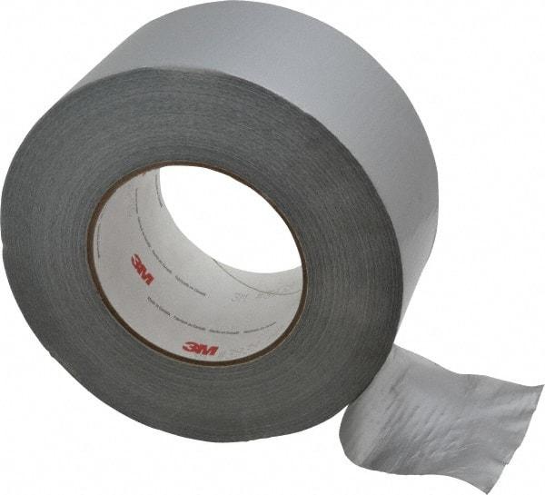 3M - 3" x 55m Silver Duct Tape - 9 mil, Rubber Adhesive, Polyethylene Film Backing, 25 Lb/ln Tensile Strength, 200°F Max, Series 3939 - Industrial Tool & Supply