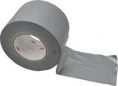 3M - 4" x 55m Silver Duct Tape - 9 mil, Rubber Adhesive, Polyethylene Film Backing, 25 Lb/ln Tensile Strength, 200°F Max, Series 3939 - Industrial Tool & Supply