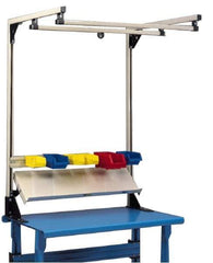 Qualtech - Steel Workbench & Workstation Bin Bar - Use with Hubbell SKB-030550 5' Twin Bench Rail Kit - Industrial Tool & Supply