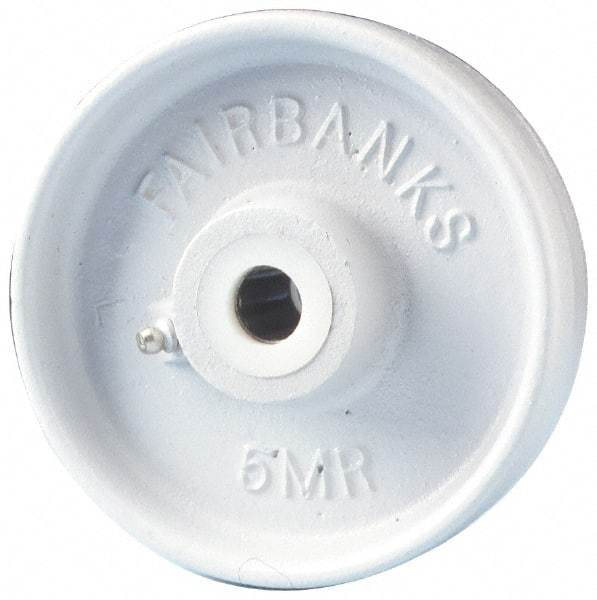 Fairbanks - 6 Inch Diameter x 2 Inch Wide, Cast Iron Caster Wheel - 1,200 Lb. Capacity, 2-3/16 Inch Hub Length, 3/4 Inch Axle Diameter, Plain Bearing - Industrial Tool & Supply