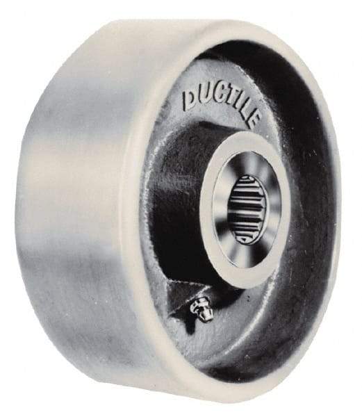 Fairbanks - 6 Inch Diameter x 2-1/2 Inch Wide, Ductile Iron Caster Wheel - 3,500 Lb. Capacity, 2-3/4 Inch Hub Length, 1 Inch Axle Diameter, Roller Bearing - Industrial Tool & Supply