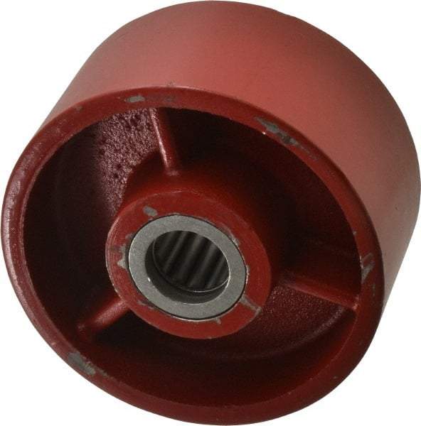 Fairbanks - 5 Inch Diameter x 2-1/2 Inch Wide, Ductile Iron Caster Wheel - 3,500 Lb. Capacity, 2-3/4 Inch Hub Length, 1 Inch Axle Diameter, Roller Bearing - Industrial Tool & Supply