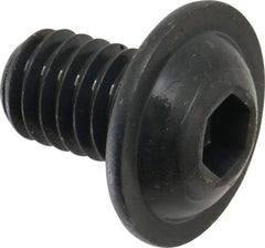 Made in USA - 5/16-18 UNC Hex Socket Drive, Button Screw - Alloy Steel, Black Oxide Finish, Fully Threaded, 1/2" Length Under Head - Industrial Tool & Supply
