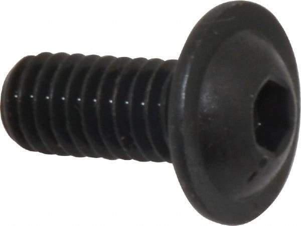 Made in USA - 5/16-18 UNC Hex Socket Drive, Button Screw - Alloy Steel, Black Oxide Finish, Fully Threaded, 3/4" Length Under Head - Industrial Tool & Supply