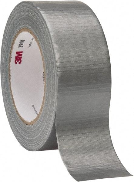 3M - 2" x 50 Yds Silver Duct Tape - 5.8 mil, Rubber Adhesive, Polyethylene Film Backing, 16 Lb/ln Tensile Strength, 200°F Max, Series 1900 - Industrial Tool & Supply