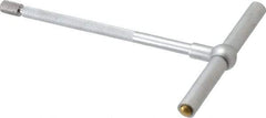 SPI - 3-1/2 to 6 Inch, 5.85 Inch Overall Length, Telescoping Gage - 5 Inch Long Handle, Hardened Tool Steel, Satin Chrome Finish and TiN Coated Working Faces - Industrial Tool & Supply