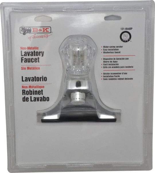 B&K Mueller - Knob Handle, Deck Plate Bathroom Faucet - One Handle, No Drain, Standard Spout - Industrial Tool & Supply