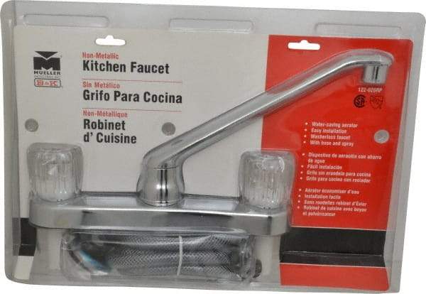 B&K Mueller - Deck Plate Mount, Kitchen Faucet with Spray - Two Handle, Knob Handle, Standard Spout - Industrial Tool & Supply