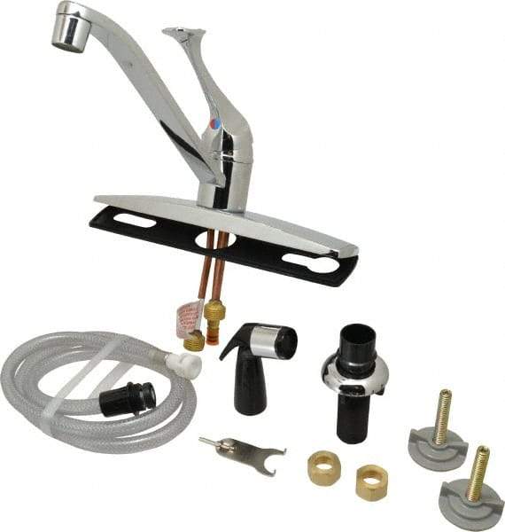 B&K Mueller - Deck Plate Mount, Kitchen Faucet with Spray - One Handle, Lever Handle, Standard Spout - Industrial Tool & Supply