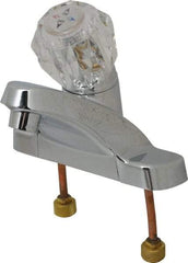 B&K Mueller - Knob Handle, Deck Plate Bathroom Faucet - One Handle, No Drain, Standard Spout - Industrial Tool & Supply