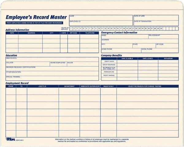 TOPS - 9-1/2 x 11-3/4", Letter Size, Manilla, File Jacket/Sleeve/Wallet with Expanding Jacket - 10 Point Stock - Industrial Tool & Supply