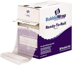 Sealed Air - 65' Long x 12" Wide x 1/2" Thick, Large Sized Bubble Roll - Clear - Industrial Tool & Supply