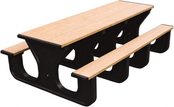 Vestil - 60" Long x 96" Wide x 30-1/2" High Stationary Rectangular Activity/Utility Table - Cedar & Black, Plastic - Industrial Tool & Supply