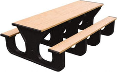 Vestil - 60" Long x 96" Wide x 30-1/2" High Stationary Rectangular Activity/Utility Table - Cedar & Black, Plastic - Industrial Tool & Supply