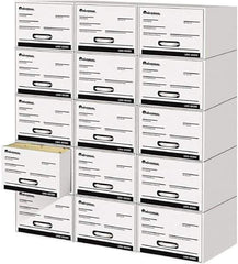 UNIVERSAL - 15 Compartment, 14 Inch Wide x 25-1/2 Inch Deep x 11-1/2 Inch High, File Storage Box - Plastic, White - Industrial Tool & Supply