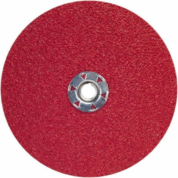 Norton - 7" Diam 5/8-11 Threaded Hole 50 Grit Fiber Disc - Coarse Grade, Ceramic Alumina, 8,600 Max RPM - Industrial Tool & Supply