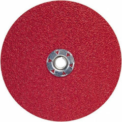 Norton - 7" Diam 5/8-11 Threaded Hole 50 Grit Fiber Disc - Coarse Grade, Ceramic Alumina, 8,600 Max RPM - Industrial Tool & Supply
