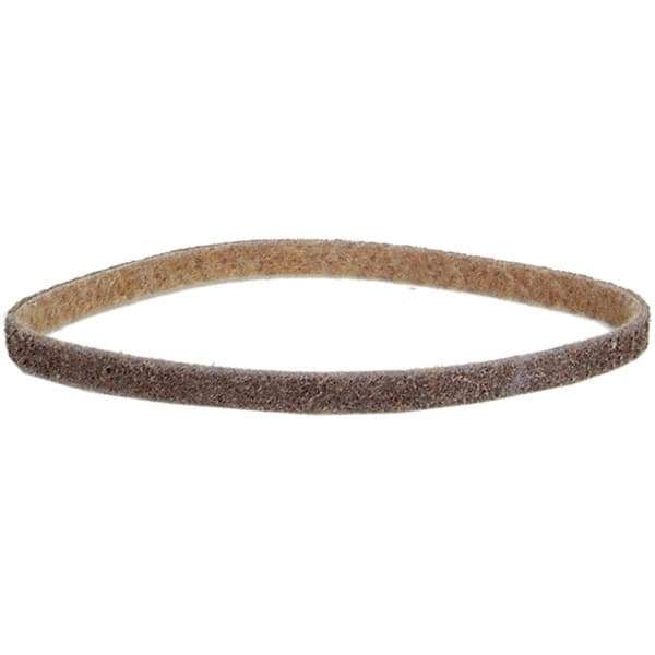 Norton - 1/4" Wide x 18" OAL, Aluminum Oxide Abrasive Belt - Aluminum Oxide, Coarse, Nonwoven, Cloth Backing - Industrial Tool & Supply