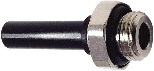 Legris - 10mm Outside Diam, 3/8 BSPP, Nickel Plated Brass Push-to-Connect Tube Male Standpipe - 290 Max psi, Tube to Male BSPP Connection, Nitrile O-Ring - Industrial Tool & Supply