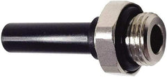 Legris - 6mm Outside Diam, 1/8 BSPP, Nickel Plated Brass Push-to-Connect Tube Male Standpipe - 290 Max psi, Tube to Male BSPP Connection, Nitrile O-Ring - Industrial Tool & Supply