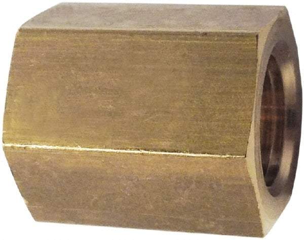 Legris - 1/4 Female Thread, Brass Industrial Pipe Coupling - FBSPP, 3,626 psi - Industrial Tool & Supply