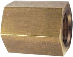 Legris - 1/2 Female Thread, Brass Industrial Pipe Coupling - FBSPP, 3,626 psi - Industrial Tool & Supply