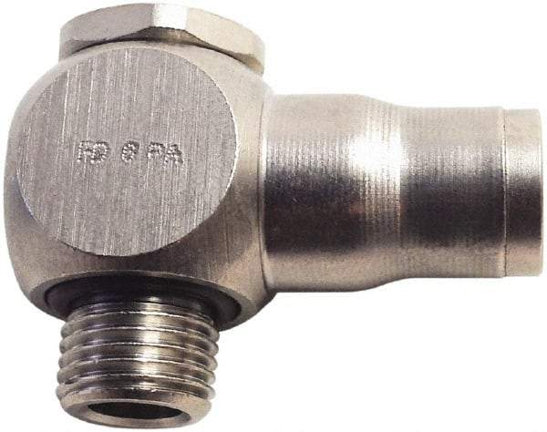 Legris - 6mm Outside Diam, 1/4 BSPP, Nickel Plated Brass Push-to-Connect Tube Single Banjo - 435 Max psi, Tube to Male BSPP Connection, FKM O-Ring - Industrial Tool & Supply