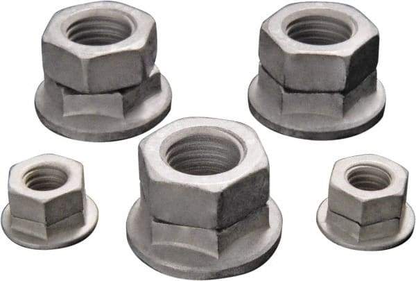 DISC-LOCK - 3/8-16 UNC Grade 8 Steel Free Spinning Hex Lock Nut - Magni 565 Finish - Industrial Tool & Supply