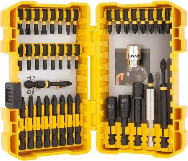 DeWALT - 40 Piece, Magnetic Hex Handle, Insert Bit Set - #1 to #3 - Industrial Tool & Supply