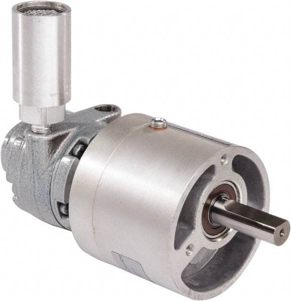 Gast - 0.32 hp Reversible Face Air Actuated Motor - 15:1 Gear Ratio, 350 Max RPM, 1.38" Shaft Length, 1/2" Shaft Diam - Industrial Tool & Supply