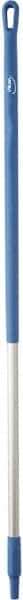 Vikan - 51 x 1-1/4" Aluminum Squeegee Handle - European Threaded Connection, Blue - Industrial Tool & Supply